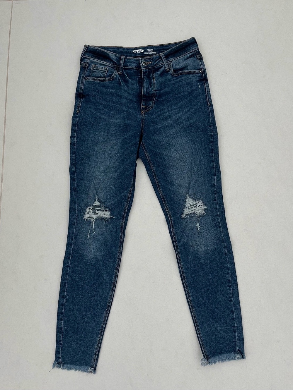 Old Navy: Blue Distressed Women’s Skinny Jean
